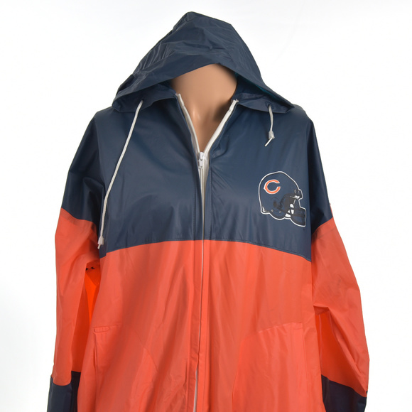 Vtg Chicago Bears Rainmate L/S Full Zip Raincoat - Picture 1 of 7